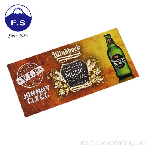 Umweltfreundlicher Custom Professional CMYK Print Rabatt Ticket